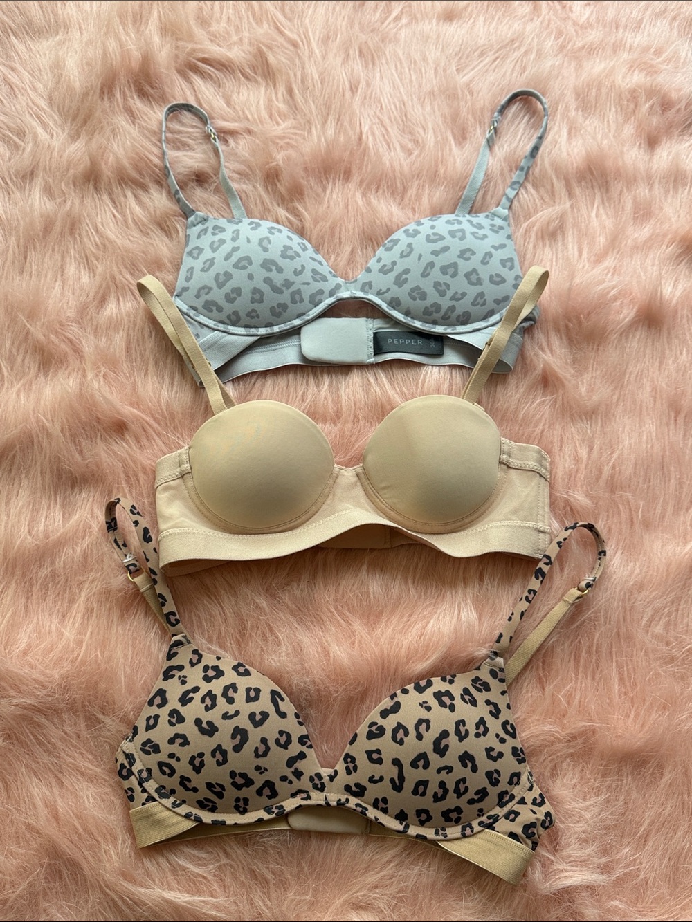 3 NWOT PEPPER Bra 1 MVP Multiway Strapless Bra and 2 Zero-G Wirefree Lift Up Bra
